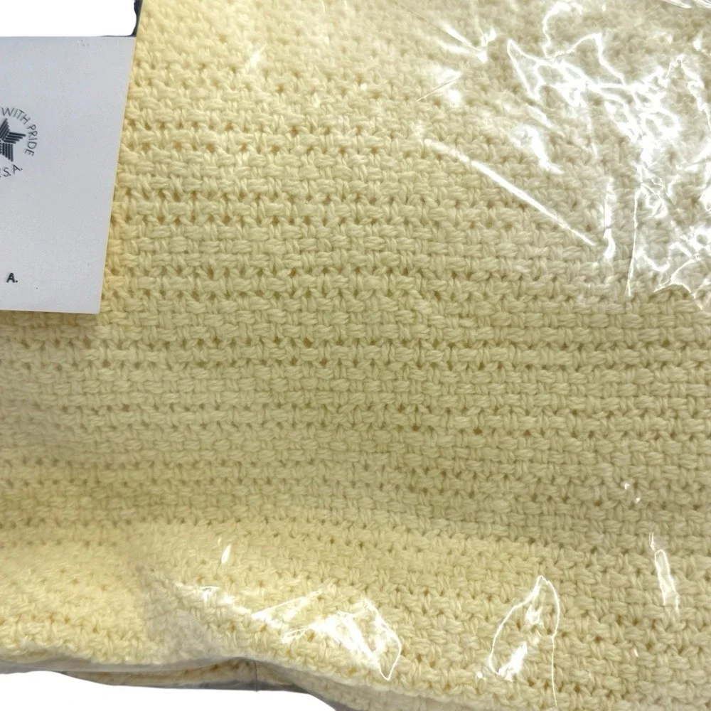 Fieldcrest Cannon Baby Blanket 100% Cotton Yellow‎  40 x 40